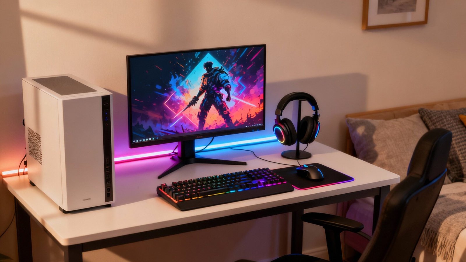 dreamina-2026-01-21-6666-A-clean-and-organized-budget-gamer-setup-edited Como Montar um Setup Gamer Barato: Guia Completo para Jogar Bem Gastando Pouco
