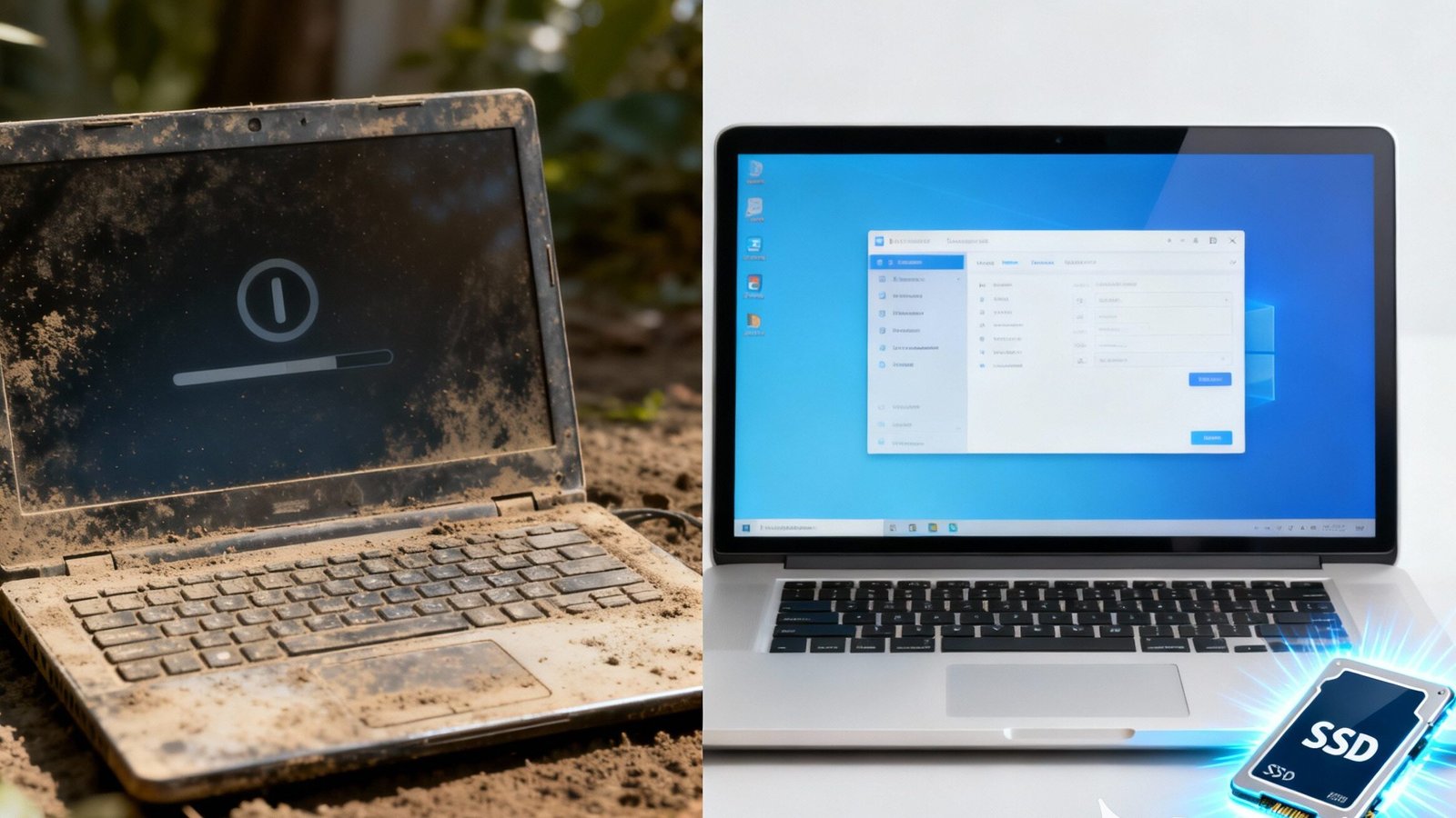 dreamina-2026-01-21-9932-Split-screen-style-photo-left-side_-old-edited Mitos e Verdades Sobre Tecnologia: O Que Realmente Faz Sentido no Mundo Digital