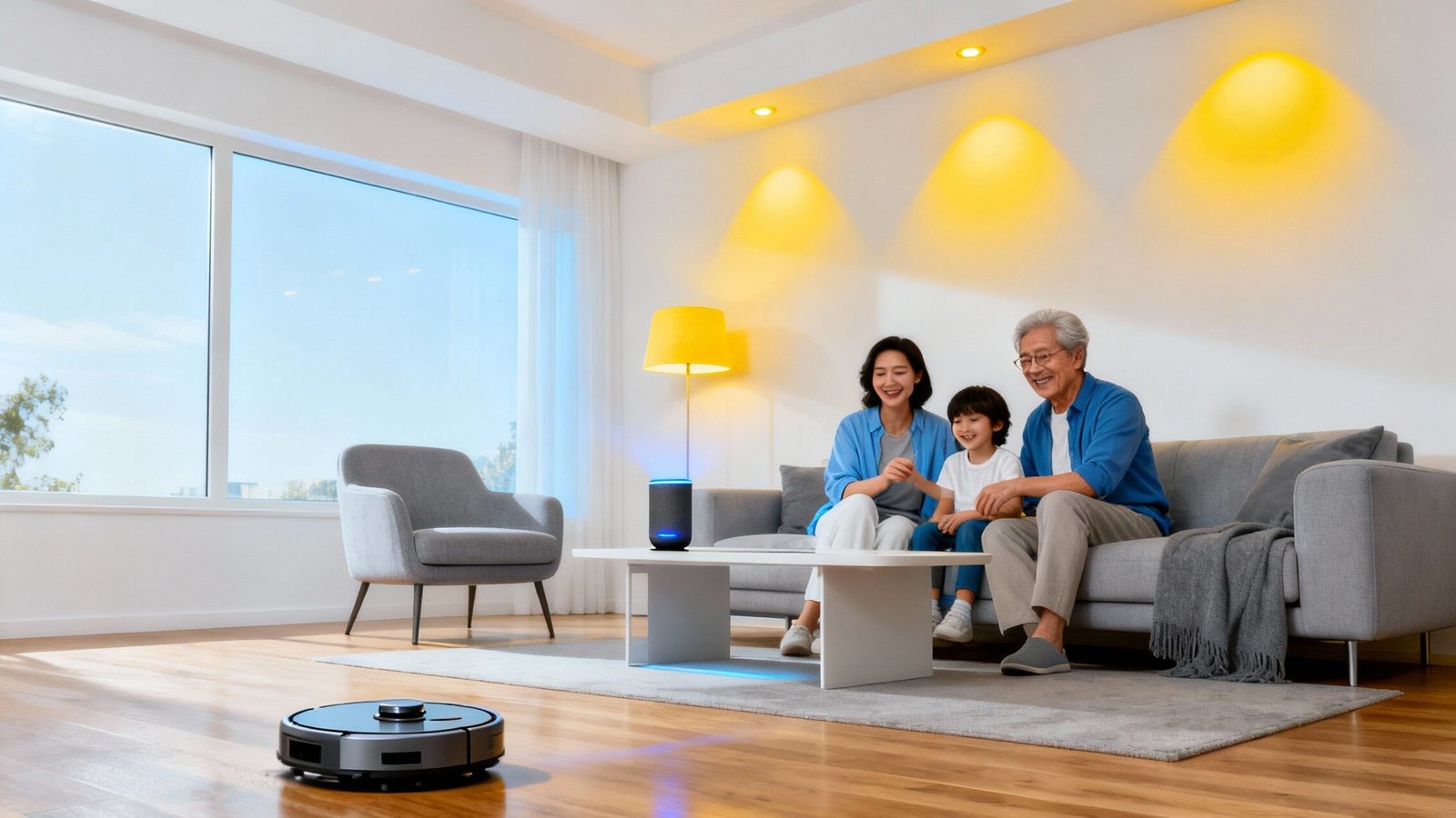 dreamina-2026-01-24-5597-High-tech-product-advertisement-style-m-edited Gadgets de Casa Inteligente: O que parou de funcionar e o que se tornou indispensável depois de um ano