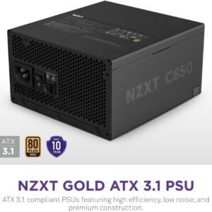 Fonte de Alimentação NZXT C850 Gold ATX 3.1 – Eficiência, Silêncio e Pronta para GPUs Modernas