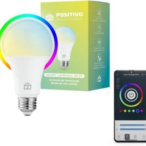 Smart Lâmpada Wi-Fi Positivo Casa Inteligente RGB 9W – Compatível com Alexa e Google Assistente